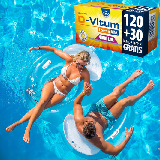 Witamina D 4000 IU w oleju lnianym OLEOFARM D-Vitum forte Max (150 kaps.)