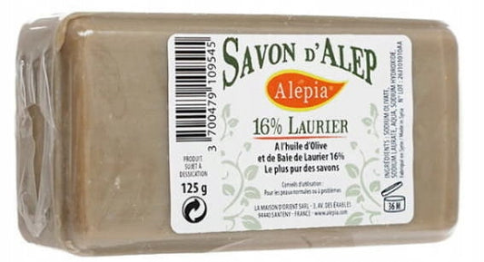 Savon D'Alep Alepia Mydło Aleppo z oliwy z oliwek 16% oleju laurowego 125g