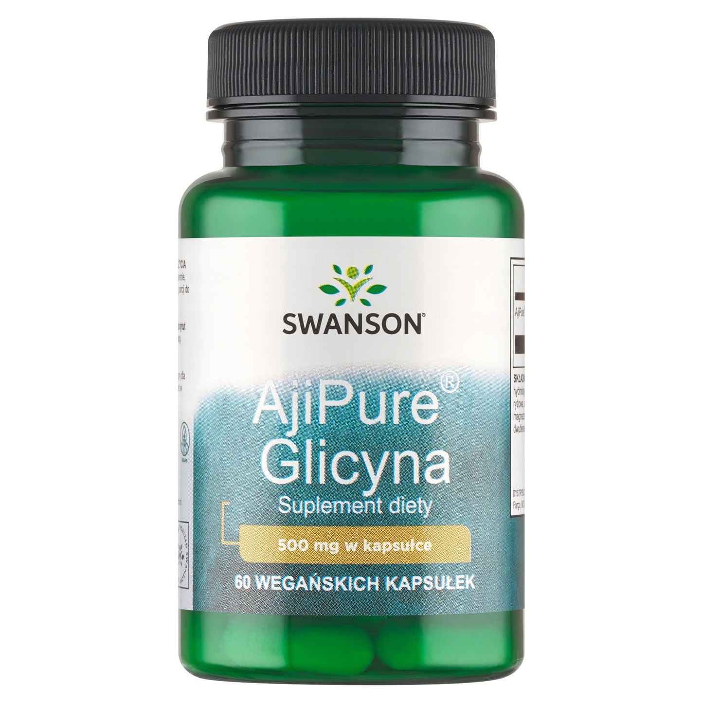 Glicyna Glycine 500 mg Swanson 60 kaps Swanson układ nerwowy, stres, sen