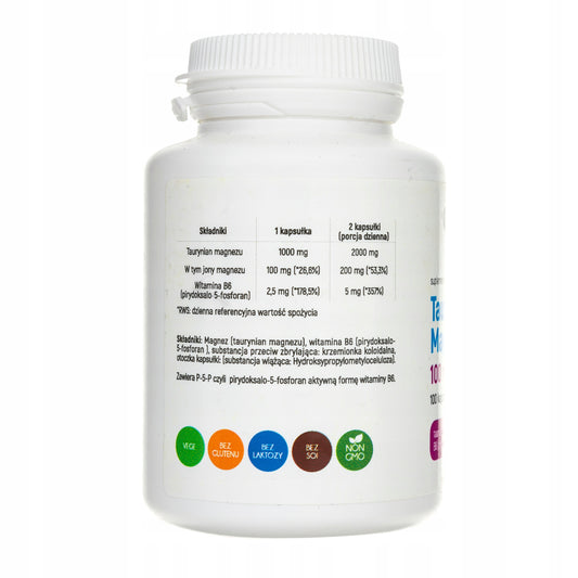 Aliness Taurynian Magnezu 100mg B6 100 kaps