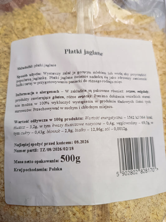 PŁATKI JAGLANE 500g naturalne