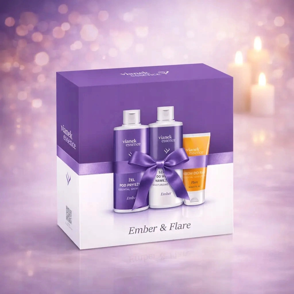 ZESTAW do ciała i włosów : szampon, żel, krem EMBER & FLARE VIANEK ESSENCE