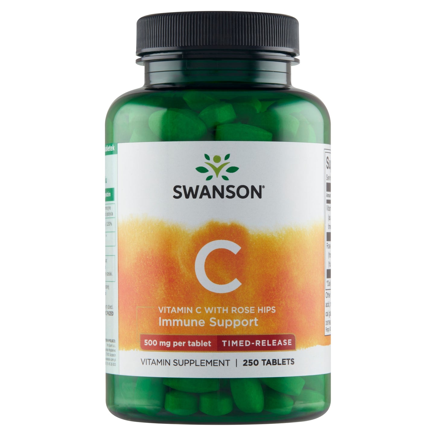 Swanson Witamina C 500 z dziką różą o przedłużonym działaniu 250 tabl.