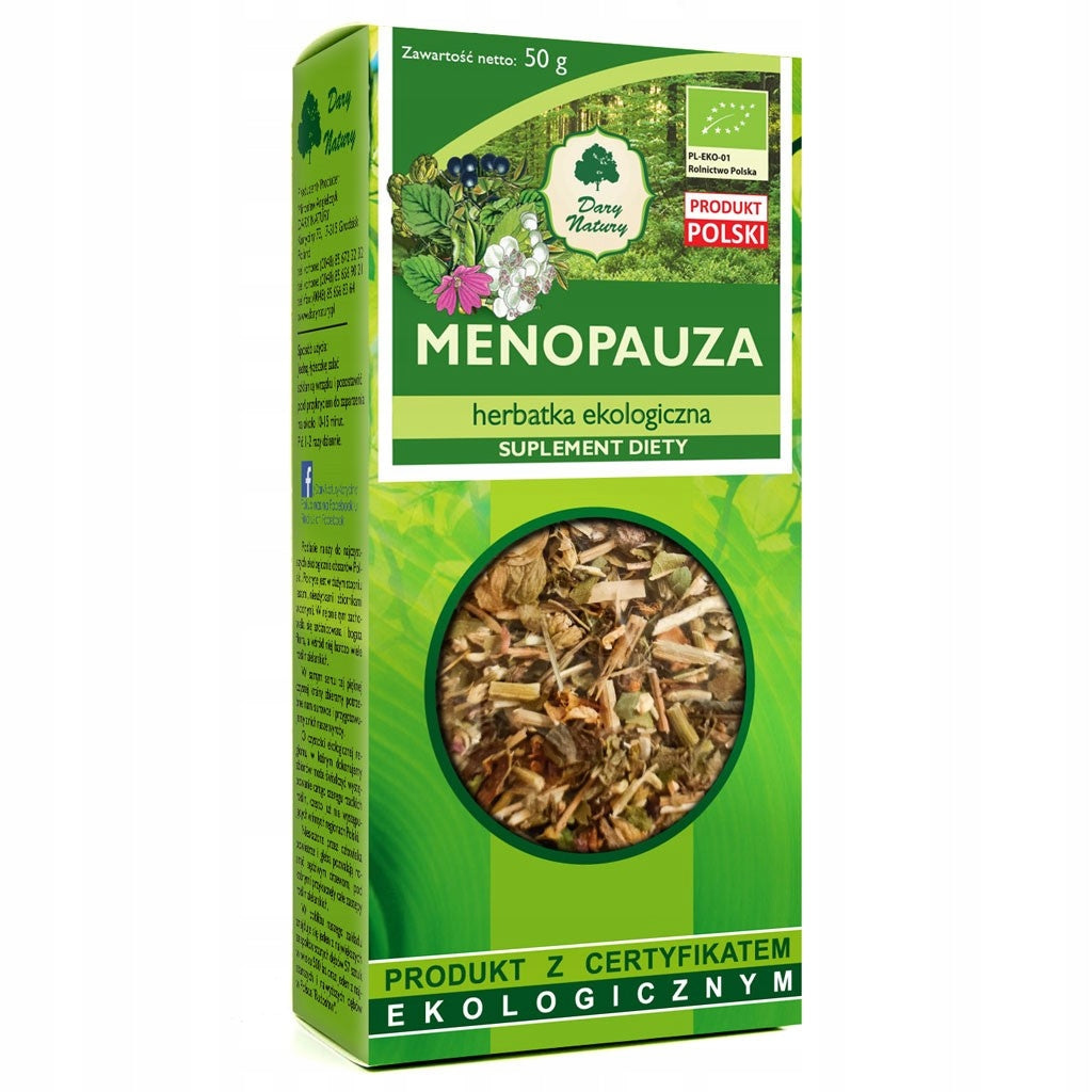 DARY NATURY Herbatka eko Menopauza 50g koniczyna, tarnina, głóg, melisa....