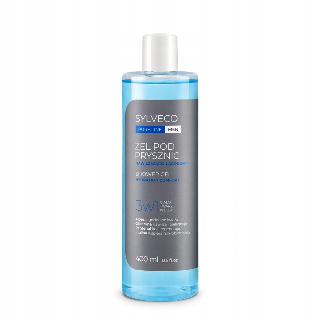 SYLVECO PURE LINE MEN Żel pod prysznic 3w1 nawilżająco-łagodzący 400 ml