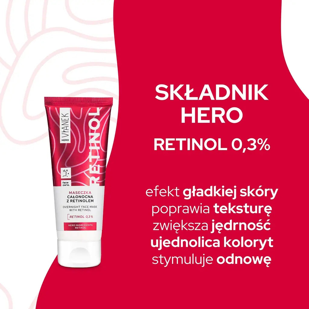 VIANEK HERO Maseczka całonocna z retinolem 75 ml