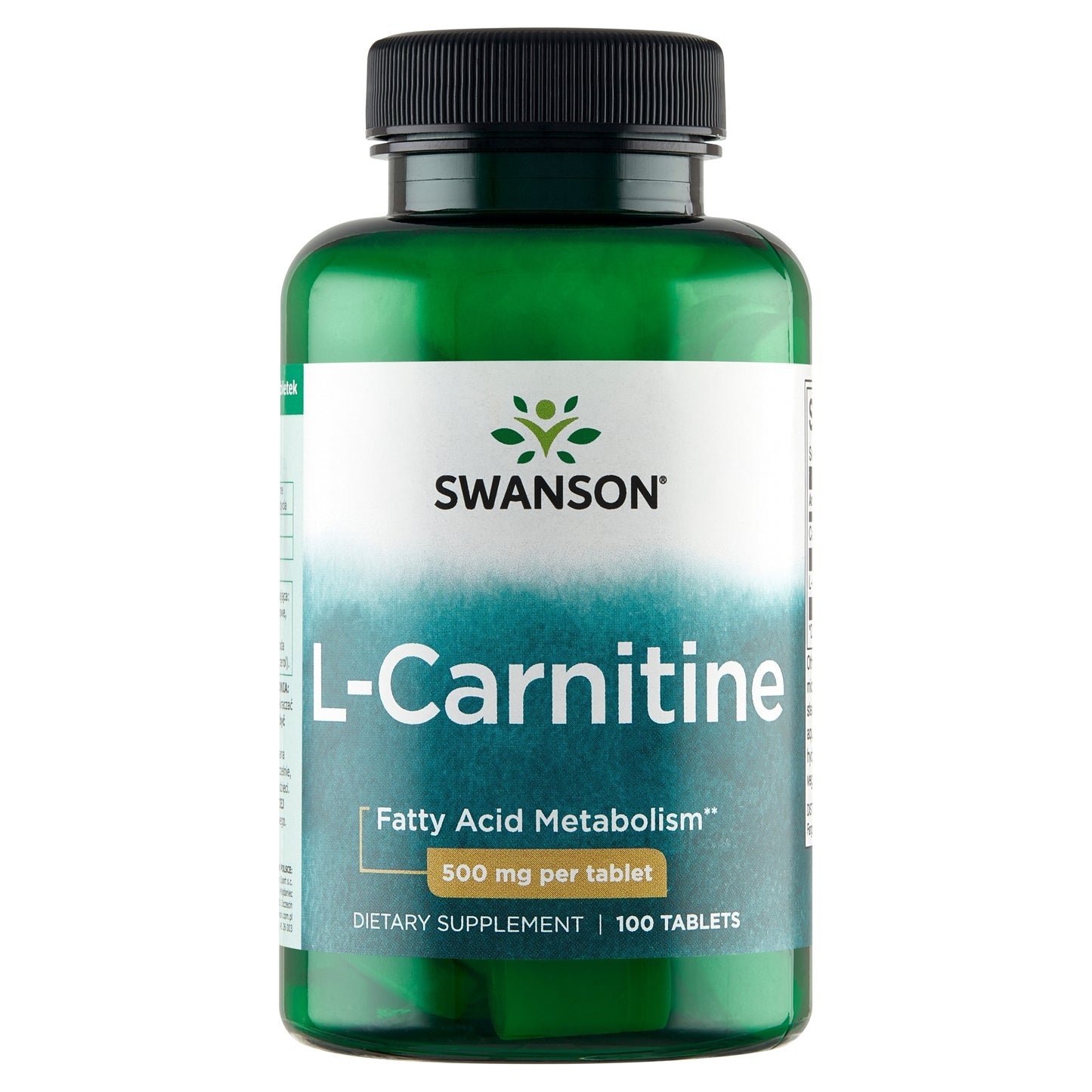 L-Carnitine (L-Karnityna) 500 mg - 100 tabletek Swanson