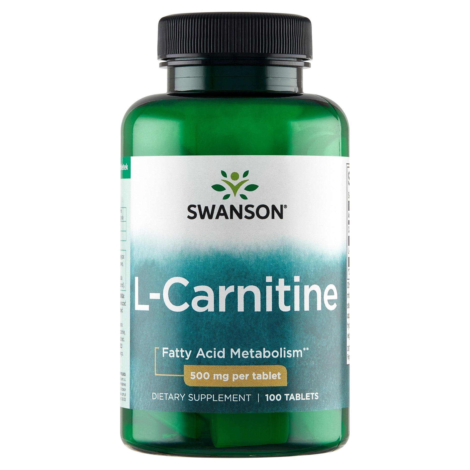 L-Carnitine (L-Karnityna) 500 mg - 100 tabletek Swanson