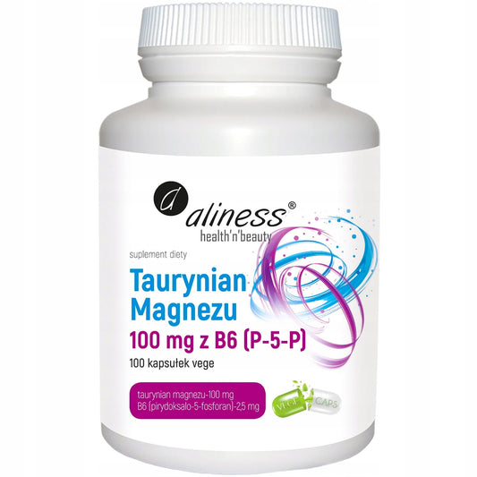 Aliness Taurynian Magnezu 100mg B6 100 kaps