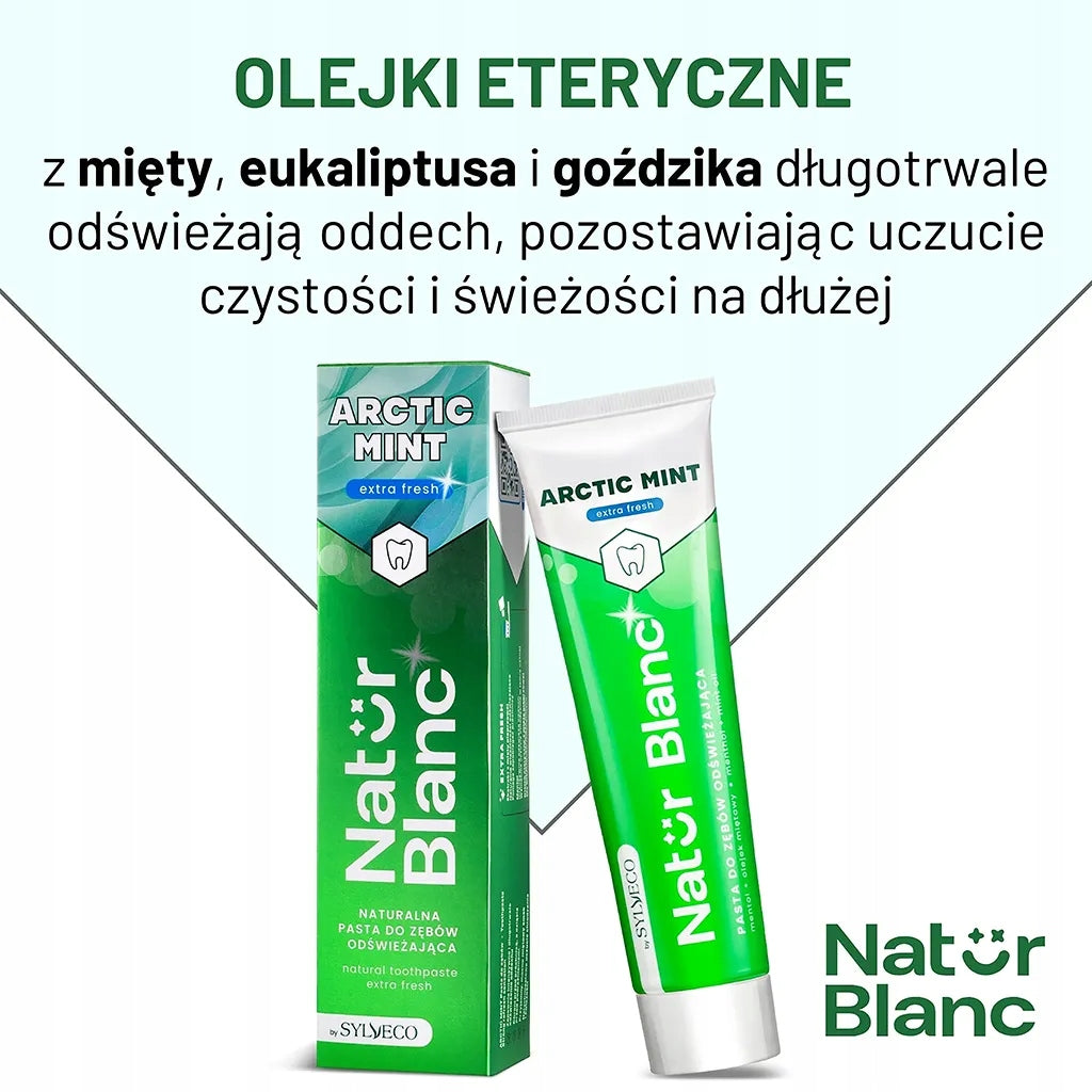 SYLVECO Natur Blanc Pasta do zębów ARCTIC MINT odświeżająca 100ml