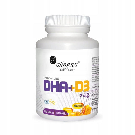 Aliness Omega DHA 300 mg z alg + D3 2000IU