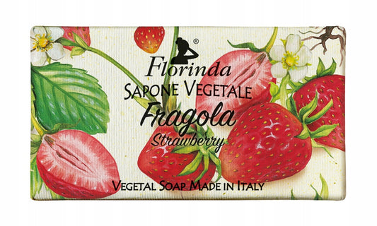 Naturalne Mydło Truskawkowe włoskie Truskawka 100g Florinda