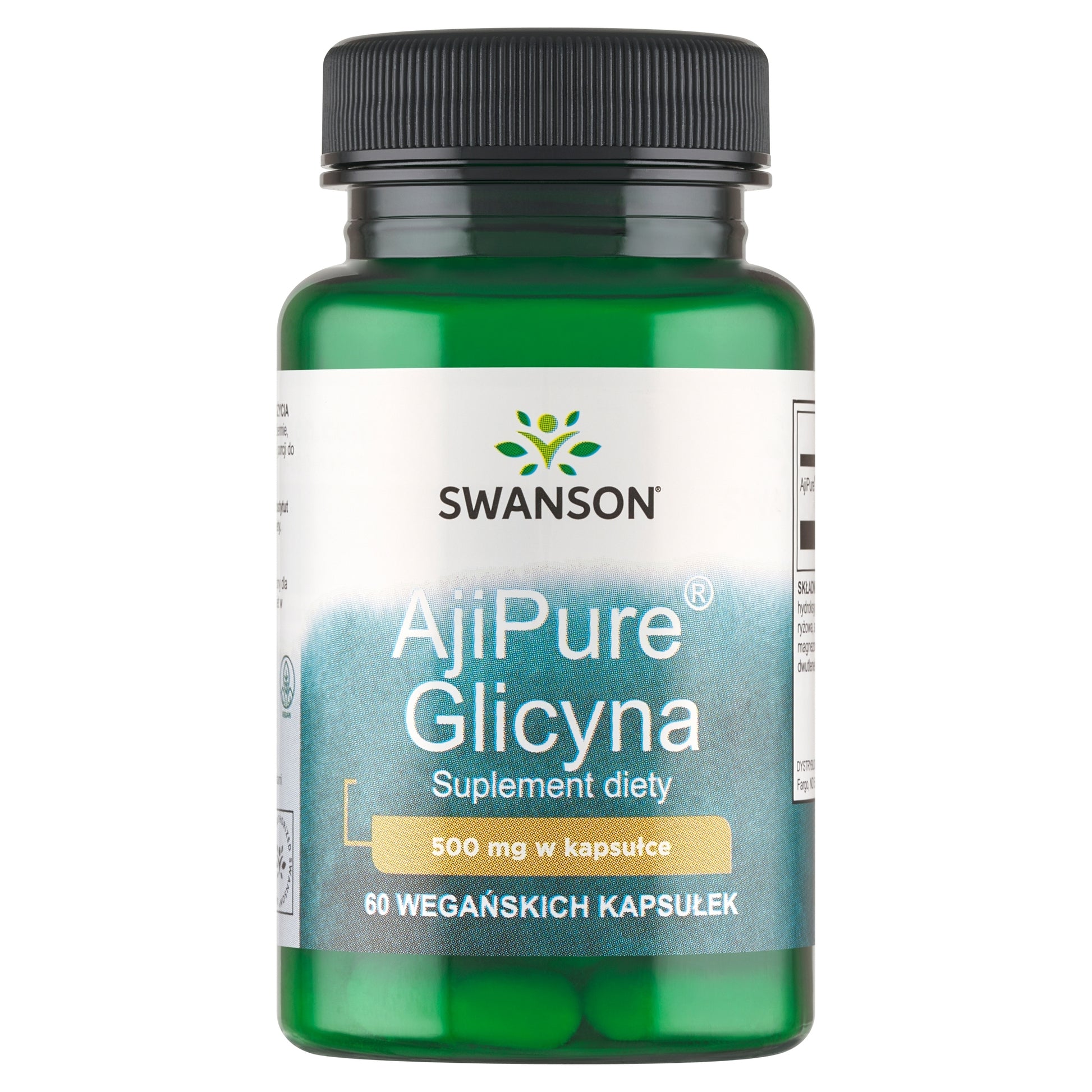 Glicyna Glycine 500 mg Swanson 60 kaps Swanson układ nerwowy, stres, sen