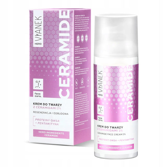 Regenerujący krem do twarzy z ceramidami 2% 50 ml Vianek Hero Ceramide