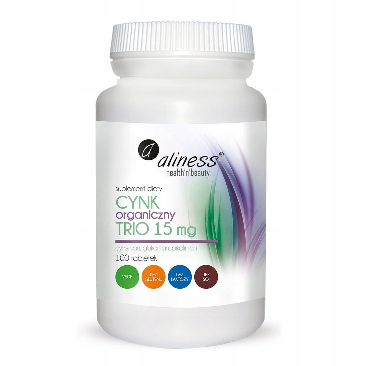 Suplement diety Aliness Cynk Organiczny Trio 15 mg tabletki 100 szt.