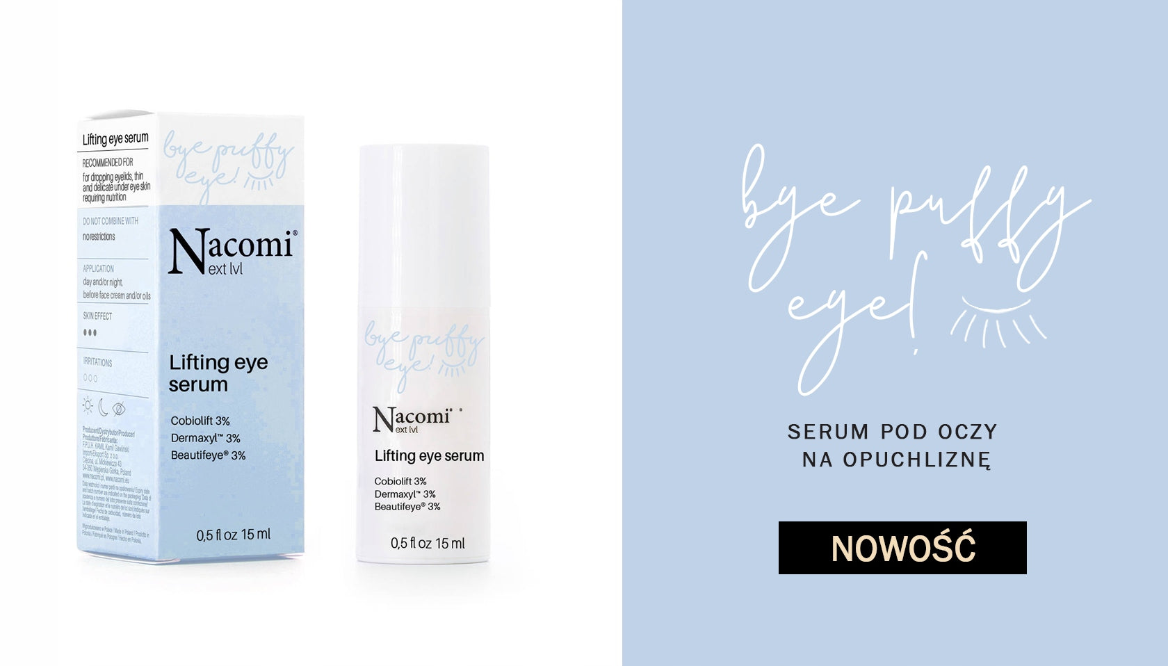 Nacomi Next Level Liftingujące serum pod oczy 15ml