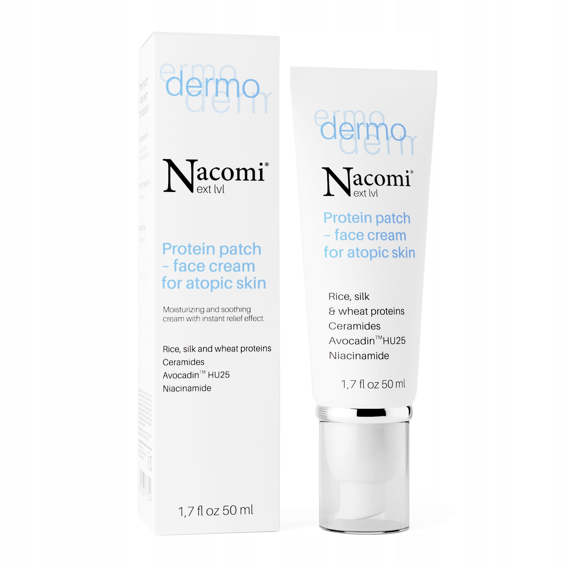 Krem do twarzy Nacomi Proteinowy plaster do skóry atopowej 50 ml