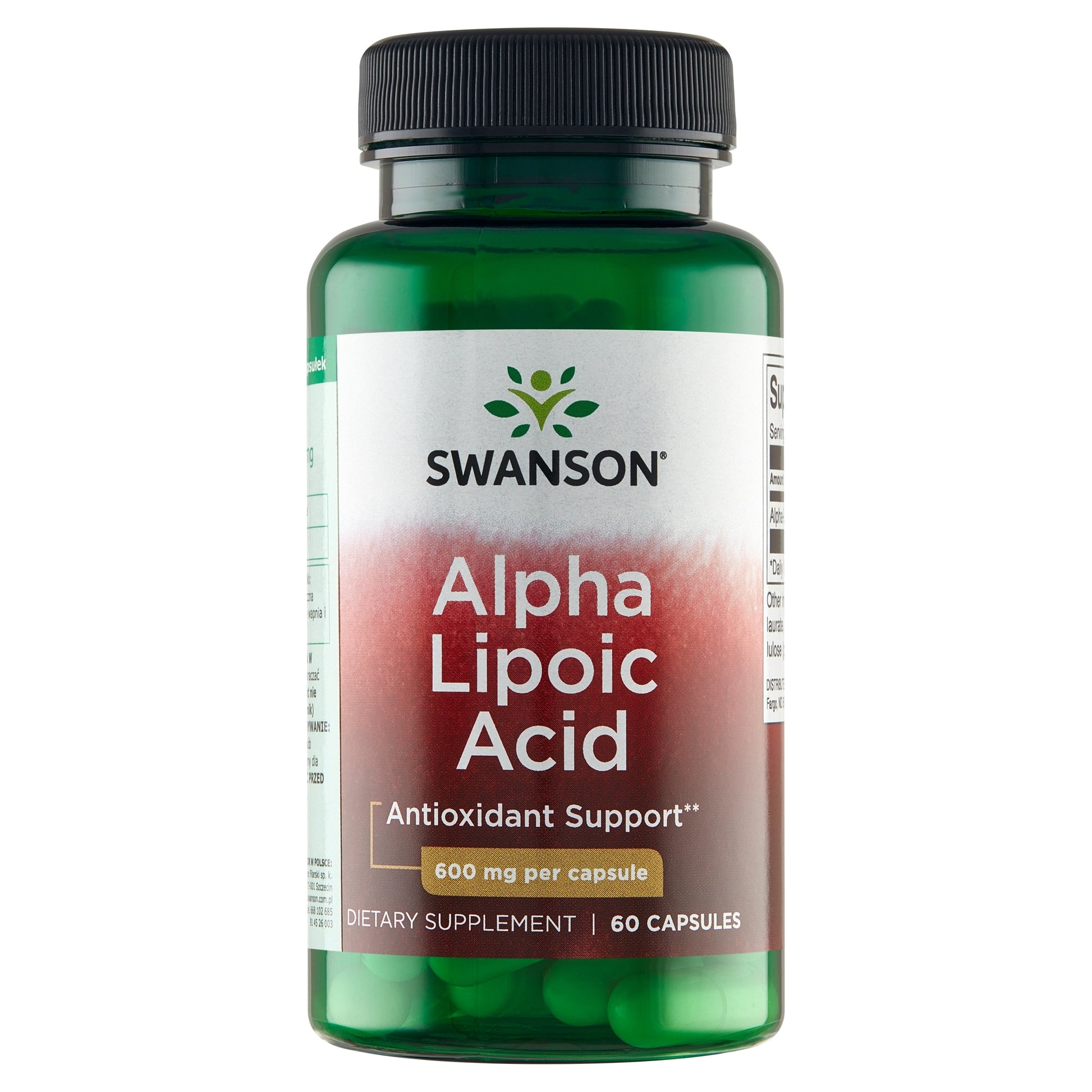 Swanson ALA Kwas Alfa Liponowy 600 mg 60 kaps