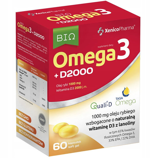 Omega3 Bio + D2000 60 kapsułek XenicoPharma