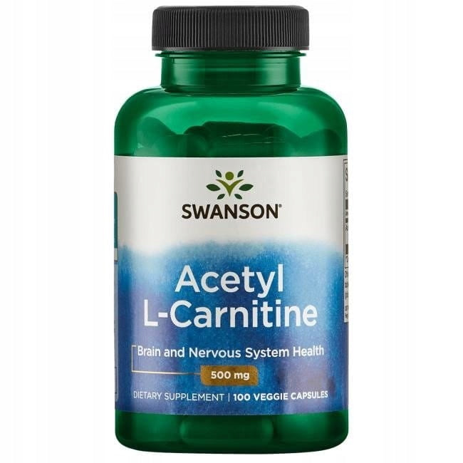 Swanson ALC Acetyl L-karnityna 500 mg 100 k. redukcja, energia,koncentracja
