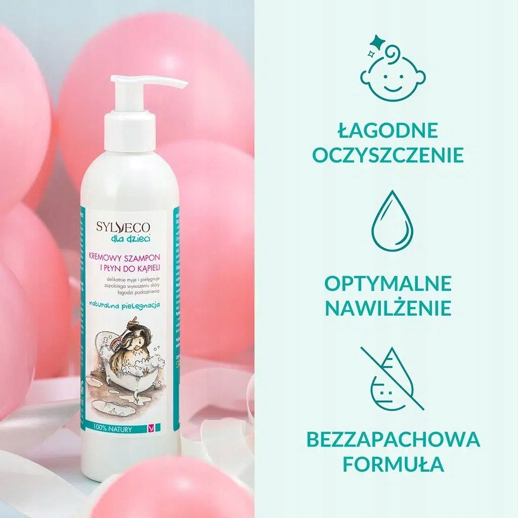 Szampon i płyn do kąpieli 2w1 od 1. dni życia Sylveco dla dzieci 300 ml