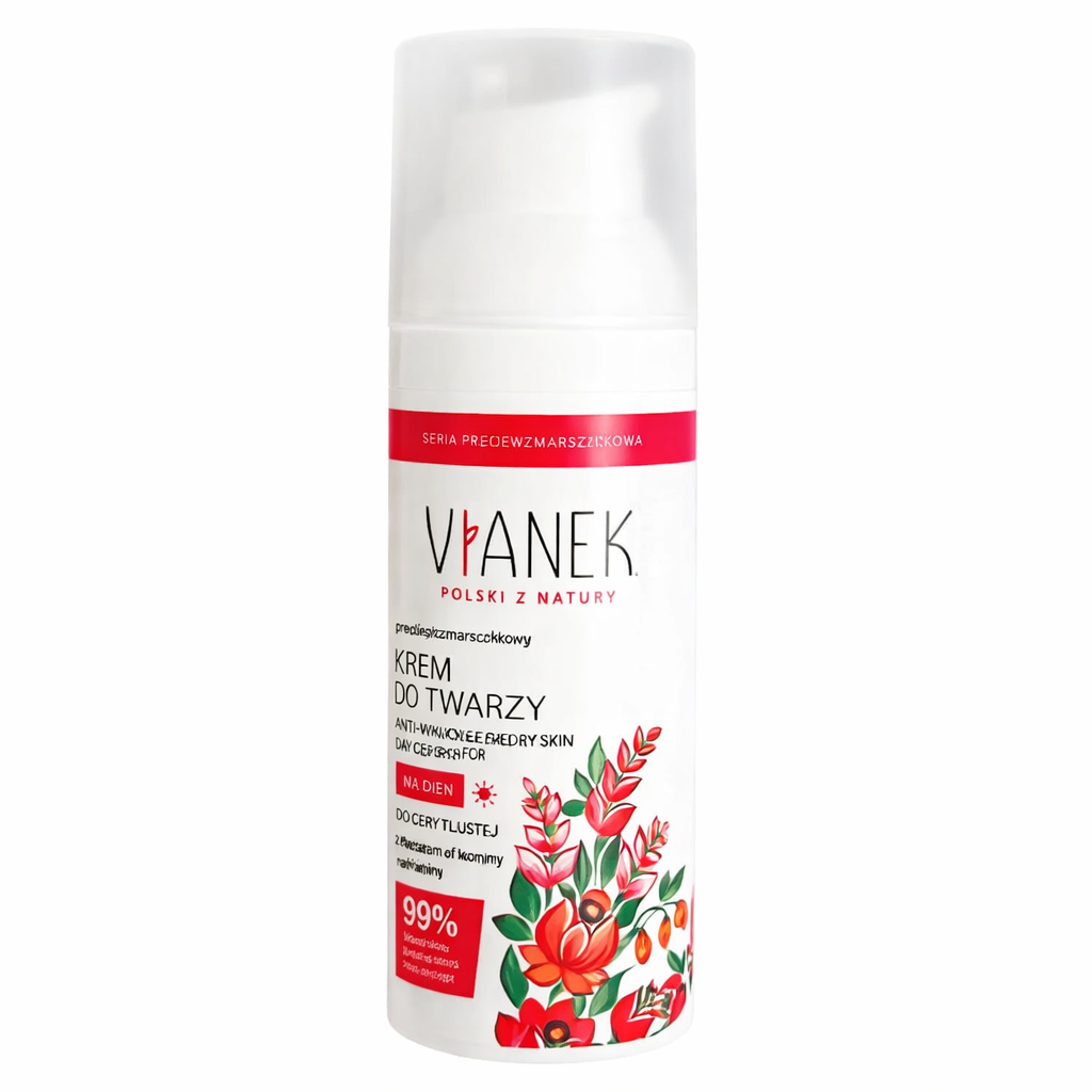 Przeciwzmarszczkowy krem do twarzy na dzien 50 ml VIANEK