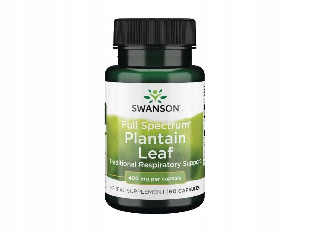 SWANSON PLANTAIN LEAF Babka drogi oddechowe, IBS, SIBO, trawienie