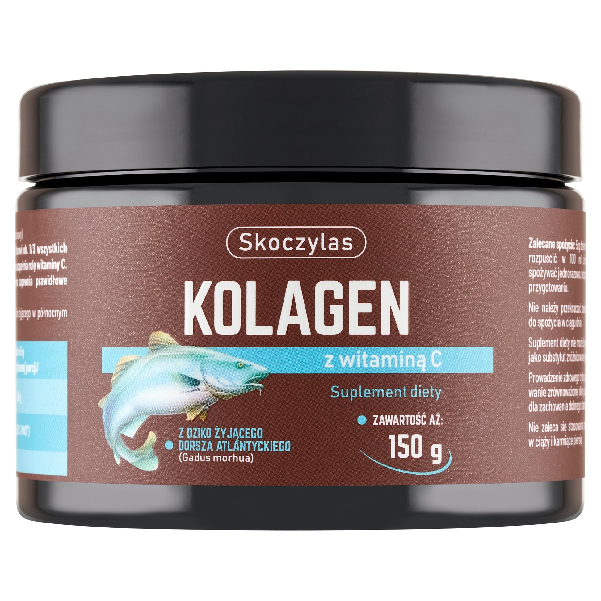 Skoczylas kolagen z dorsza atlantyckiego witamina C stawy skóra 150 g 30 p.