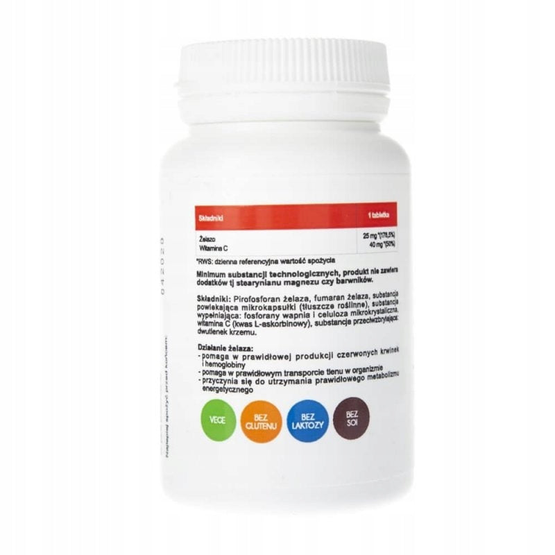 Aliness żelazo organiczne MicroFERR 25 mg 100 tab VEGE