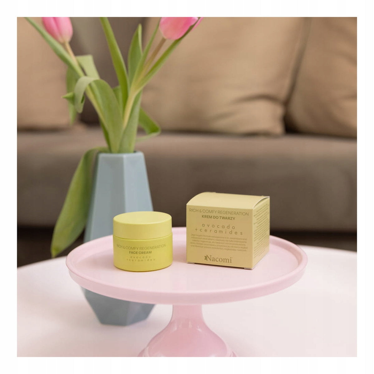 Nacomi Rich & Comfy Regenerujący krem do twarzy Avocado, ceramidy 40 ml