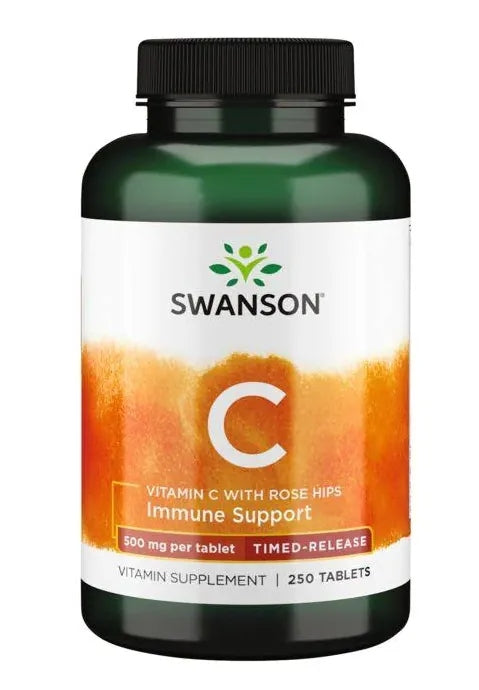 Swanson Witamina C 500 z dziką różą o przedłużonym działaniu 250 tabl.