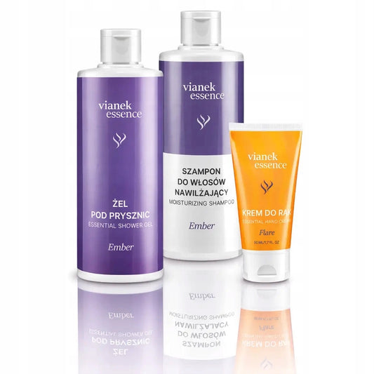 ZESTAW do ciała i włosów : szampon, żel, krem EMBER & FLARE VIANEK ESSENCE