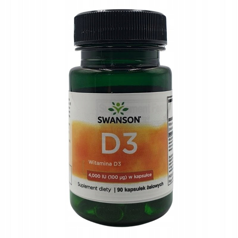 SWANSON Witamina D3 4000IU Wysoka Dawka – 90 szt.