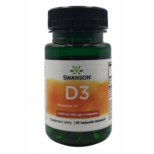 SWANSON Witamina D3 4000IU Wysoka Dawka – 90 szt.