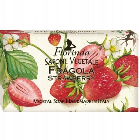 Naturalne Mydło Truskawkowe włoskie Truskawka 100g Florinda