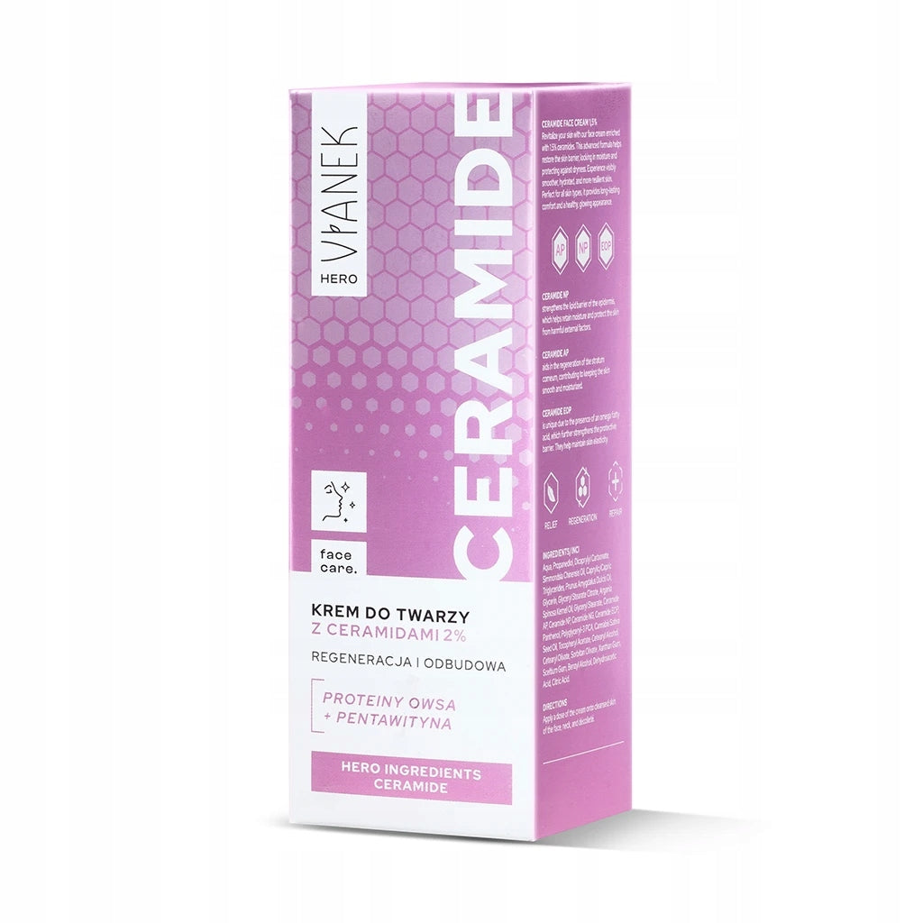 Regenerujący krem do twarzy z ceramidami 2% 50 ml Vianek Hero Ceramide