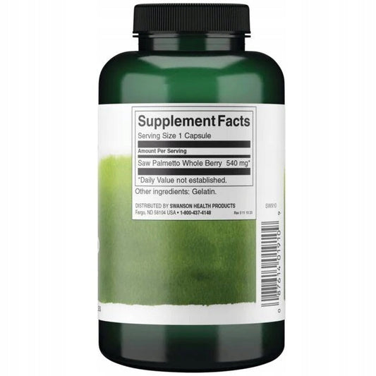 Swanson Palma Sabałowa Saw Palmetto 540 mg 100 kaps