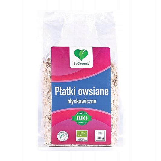 BEORGANIC Płatki Owsiane Błyskawiczne EKO 300 g