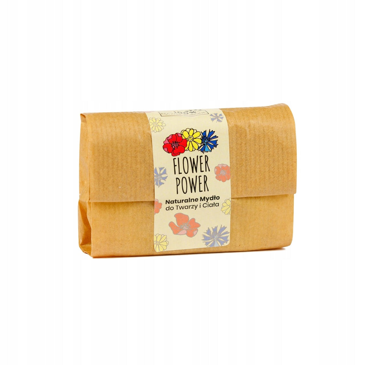 NATURALNE MYDŁO FLOWER POWER W KOSTCE KOSTKA 100g SŁOMIANA PRACOWNIA