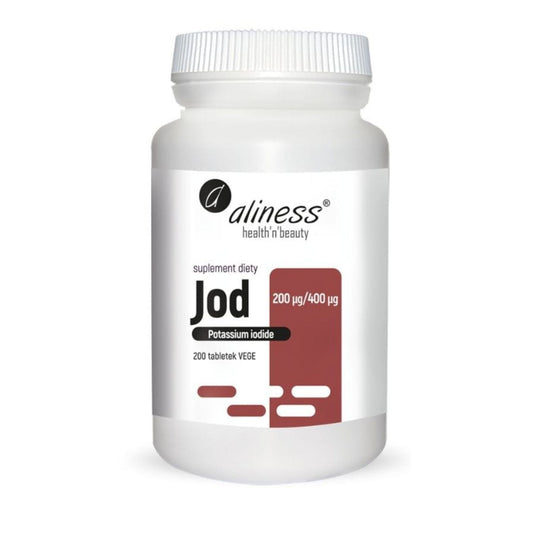 Jod 200mcg/400mcg 200 tabletek Aliness jodek potasu