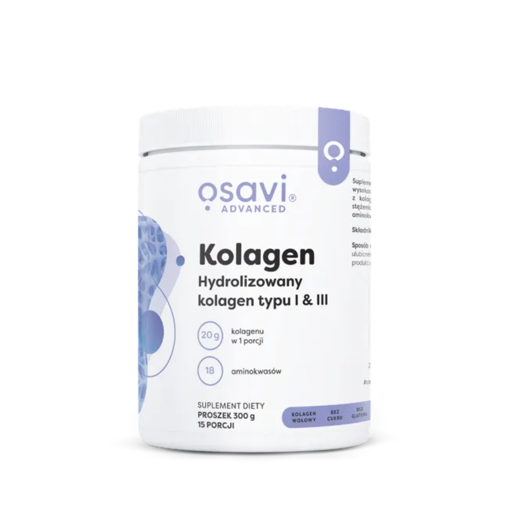 Osavi kolagen hydrolizowany typ I i III proszek 300 g smak neutralny 15 porcji