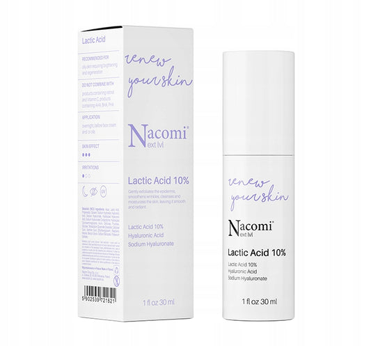 Serum nawilżające Kwas mlekowy 10% 30ml Nacomi