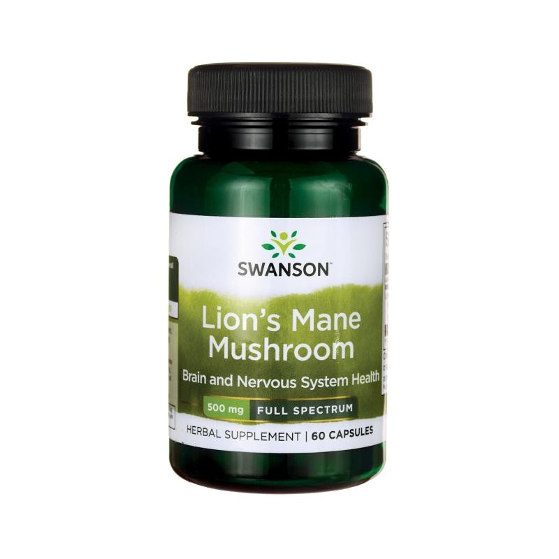 Swanson FS Lion's Mane 500 mg Soplówka Jeżowata 60 kapsułek