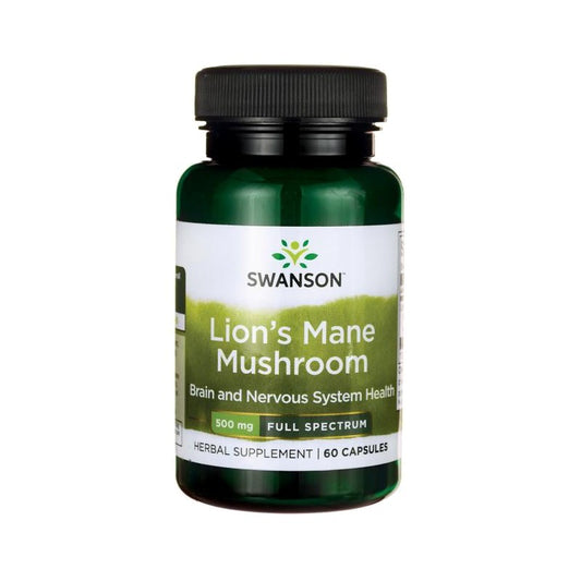 Swanson FS Lion's Mane 500 mg Soplówka Jeżowata 60 kapsułek